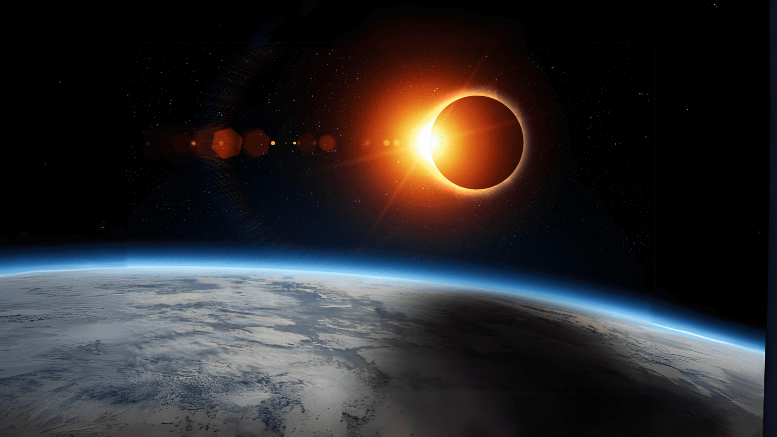 solar eclipse view from space